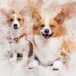 Custom Pet Portrait Digital Art Watercolour Style