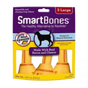 SMB-2995 Bacon and Cheese Classic Bone Chews - Large (3 pieces) - SmartBones - Noble Advance Pets