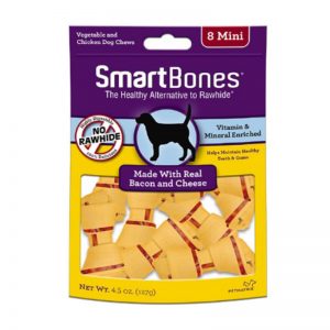 SMB-2990 Bacon and Cheese Classic Bone Chews - Mini (816 pieces) - SmartBones - Noble Advance Pets