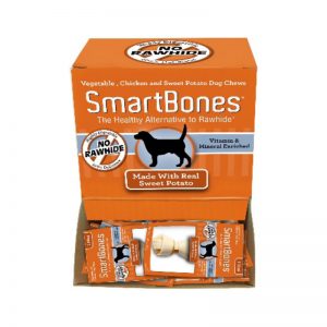 SMB-2006 Sweet Potato Classic Bone Chews Display - Mini (30 pieces) - SmartBones - Noble Advance Pets