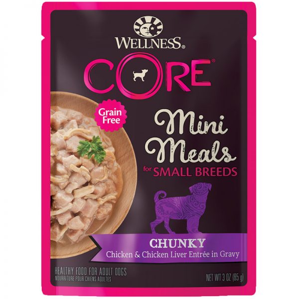 WN-SBMMCCL Chunky Chicken & Chicken Liver (1) - CORE Small Breed Mini Meals - Wellness