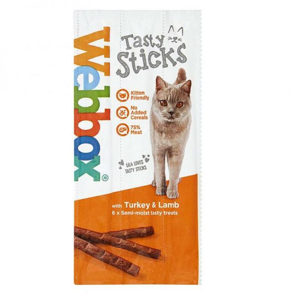 Webbox Cats Delight Sticks Turkey Lamb 6 sticks - Webbox - Adec Distribution