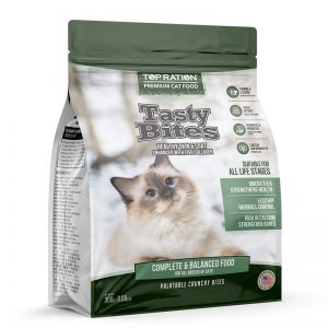 TR60 Tasty Bites All Life Stages 300g - TopRation Cat Logo - Yappy Pets
