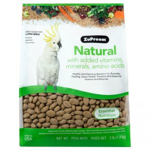 ZuPreem Natural with Added Vitamins, Minerals, Amino Acids for Large Birds (1) - Zupreem - Adec Distribution