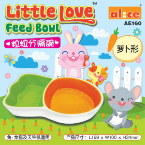 PKAE160 - Little Love Bowl Carrot-Shaped - Rabbits