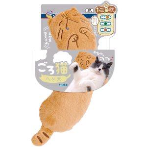 DM-87942 CattyMan Comfortable Cat Pillow - Drooling Brown Cat