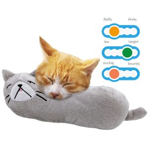 DM-87943 CattyMan Comfortable Cat Pillow - Sleepy Grey Cat