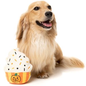FY90258 FuzzYard Happy Pumpkin Cupcake Dog Toy