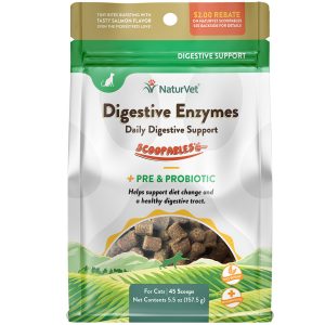 NV-SCOOP-CAT-ENZ NaturVet Scoopables Digestive Enzymes Daily Digestive Support For Cats [Wt 5.5 oz ]