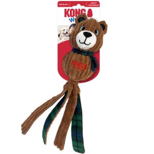 KONG Holiday Wubba Corduroy Bear