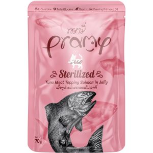 Pramy Sterilized Tuna Meat Topping Salmon in Jelly for Adult Cat (70g)