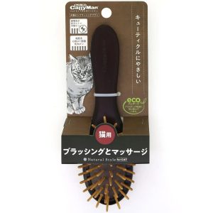 Natural Style Wooden Pin Brush for Cats