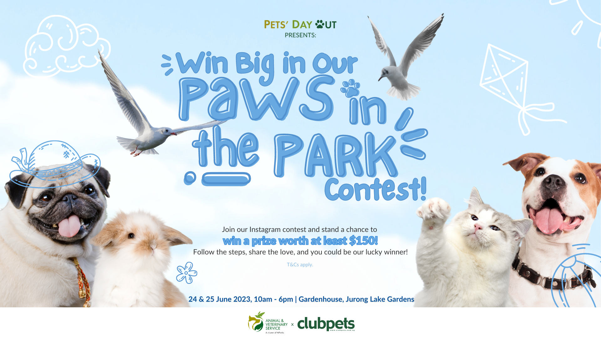 Web banner | Paws in the park
