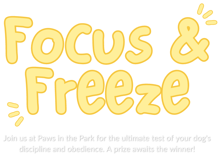 Text focus freeze | Paws in the park